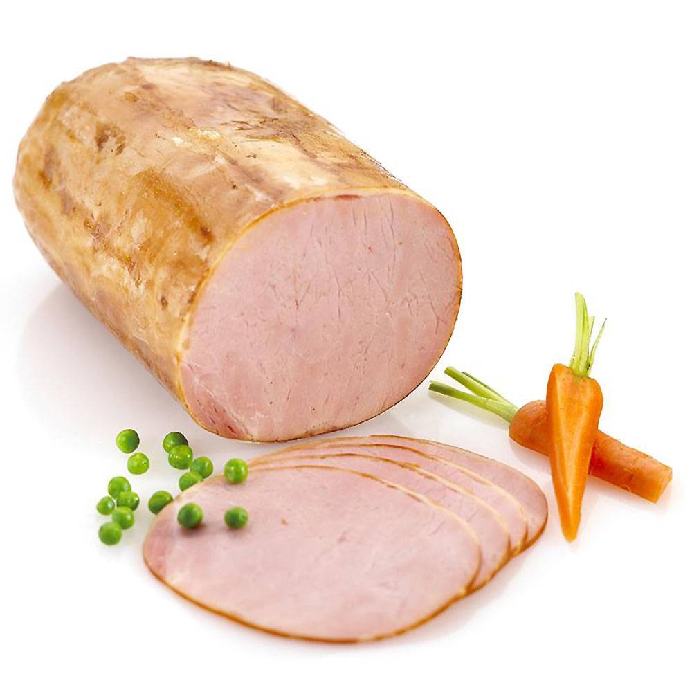 Hamburgerryg kogt og røget i tarm 1750 gr. 1 Hamburgerryg kogt og røget i tarm 1750 gr.